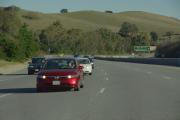 Car driving on highway.