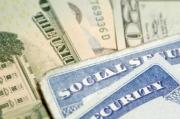 Social security card and cash